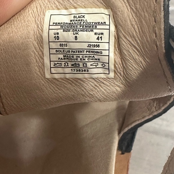 Merrell Sirah Cloak Wedge Black Grain Leather Shoe - Picture 9 of 13